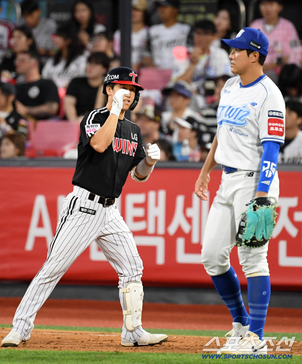 '고의 4구 얻은 8번 타자라니' "인생 처음, 너무 기분 좋았다" 걸어…