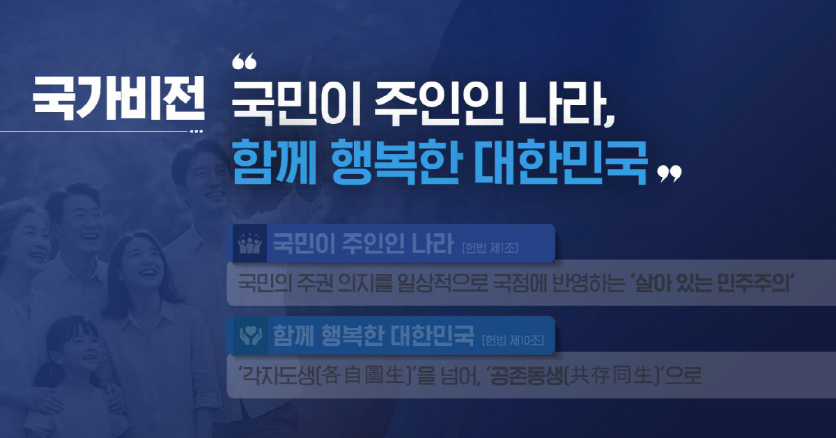 "국민이 주인인 나라,함께 행복한 대한민국" 이재명 정부 스포츠 국정과제…
