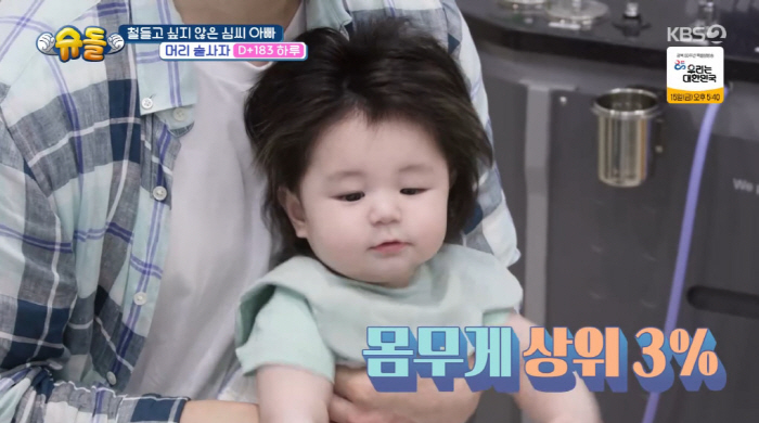 심형탁 子, 키 69.5cm·몸무게 9.7kg '상위 3%'..."소아비…