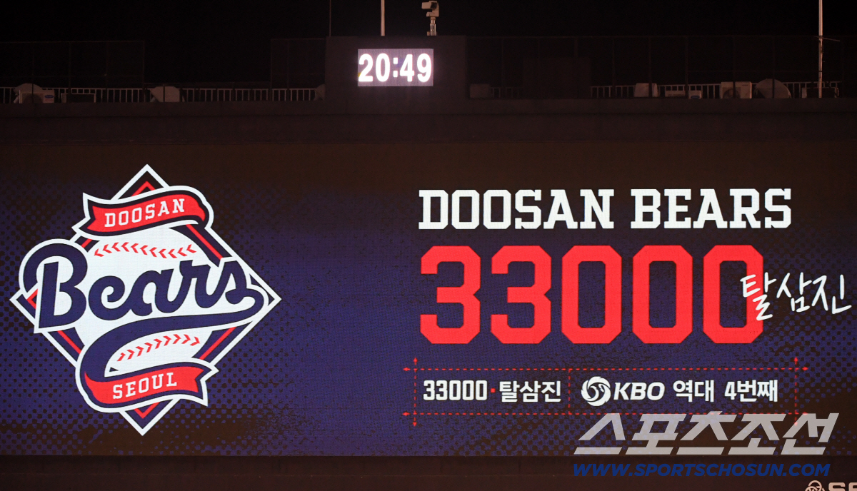 [포토] 두산 베어스 33000 탈삼진 달성