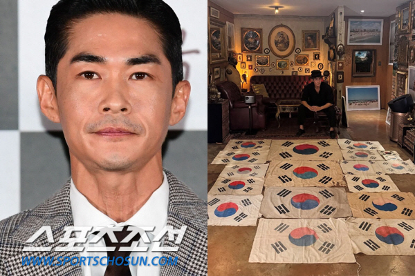 배정남, 찢어지고 피 묻은 태극기..광복절 80주년 남다른 애국심