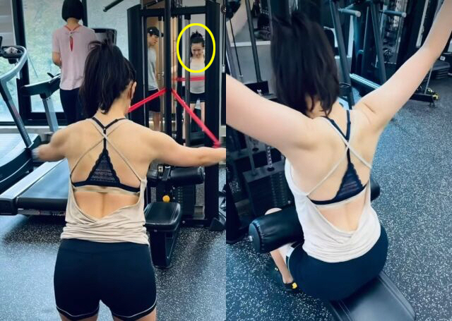 '현빈♥' 손예진, 등근육 운동 중 앞모습 최초 공개…머리 질끈·완벽 라인