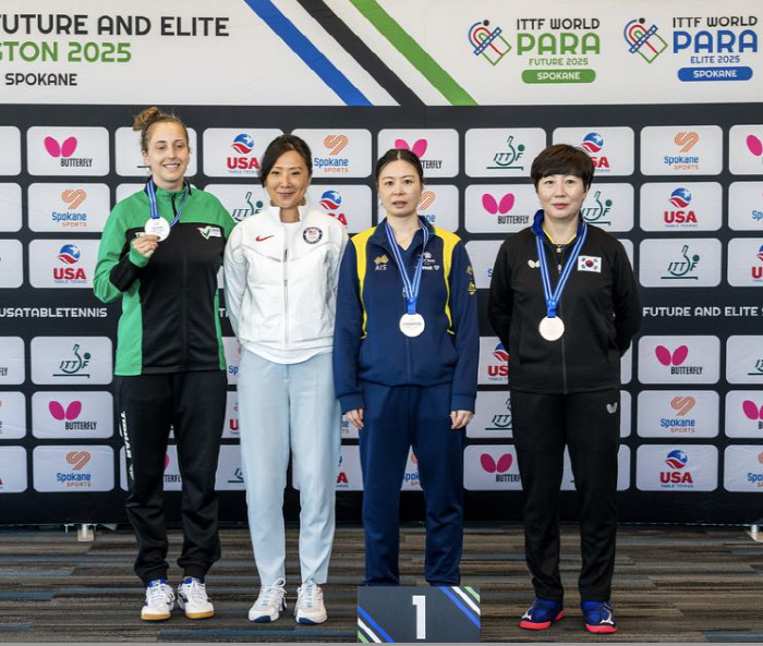 '파리銀 한체대 학생선수'윤지유 단식X여복X혼복 3관왕! 韓 장애인탁구,…