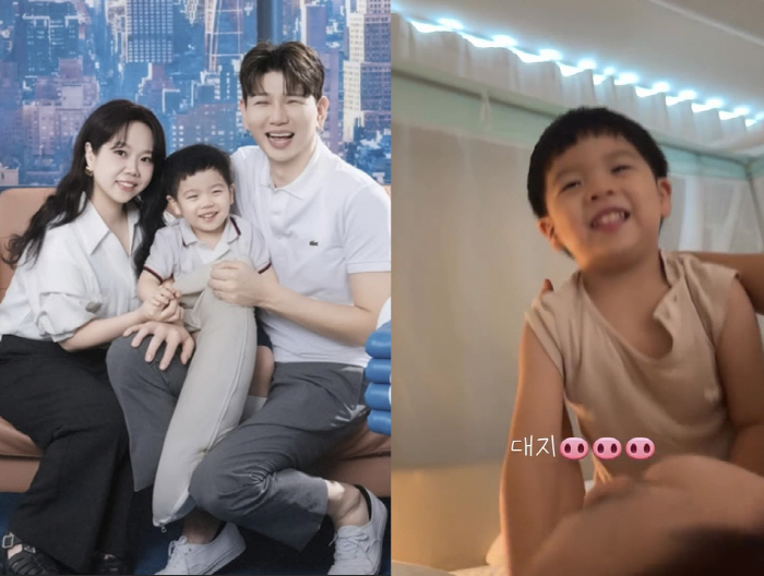 홍현희♥제이쓴, 3세 子 준범 해맑은 '팩폭'에 당황 "엄마 돼지 닮았다"