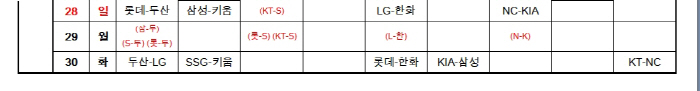 [공식발표]'이제 직관 계획 세우셔도 됩니다' KBO 잔여 경기 일정 발…