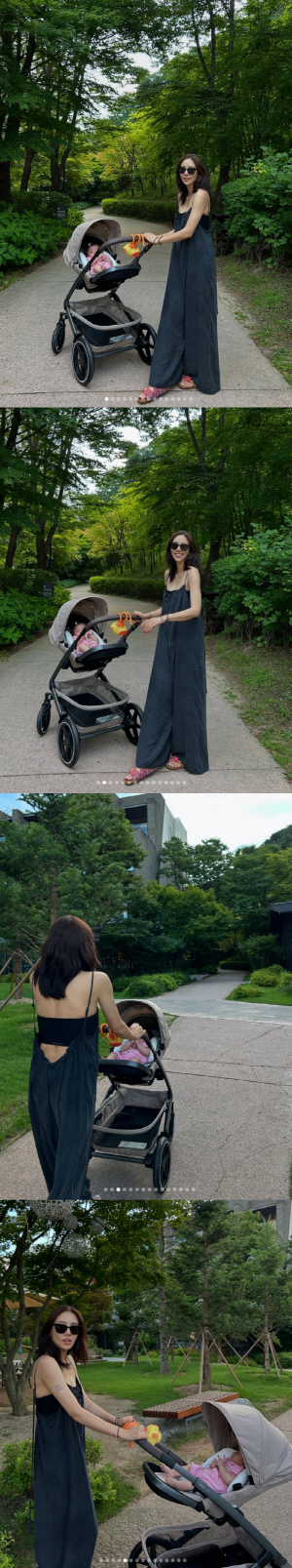손담비, 출산 90일만 13kg 빼더니..여행지서 과감한 노출 