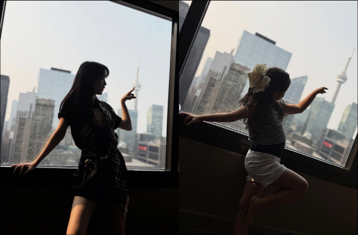 '류수영♥' 박하선, 9살 딸과 초호화 캐나다 여행…볼록한 배 '치명적 …