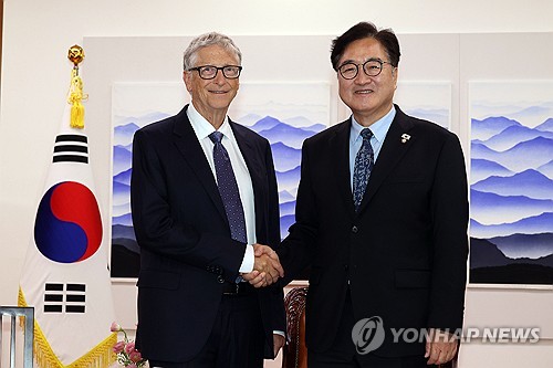 우의장, 빌 게이츠 만나 "韓국회 ODA 확대 초당적 의지 확고"