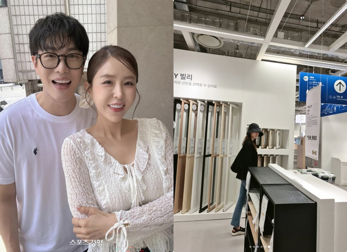 '문원♥' 신지, 신혼집 가구 보러갔나..얼굴 꽁꽁 가리고 가구점 나들이