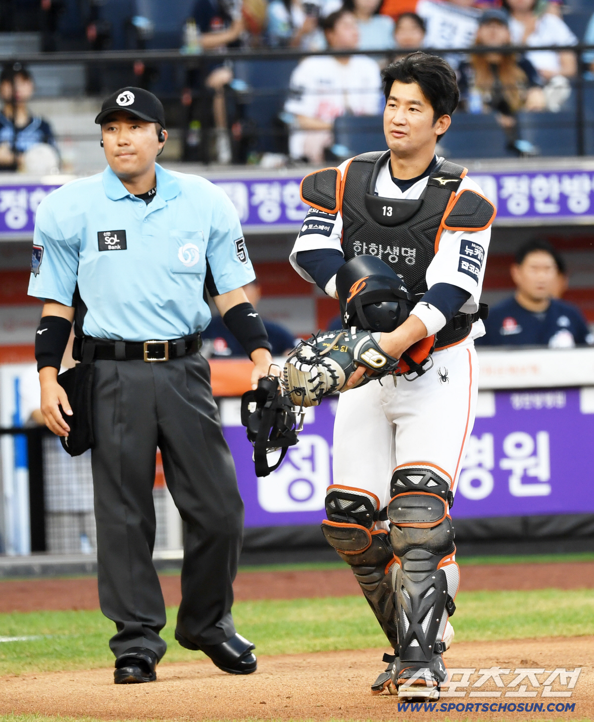 [포토] 최재훈 '피치컴이 말썽'