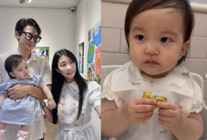 '이지훈♥' 아야네, 통제 안되는 13개월 딸과 전시회서 '육아 봉변'..
