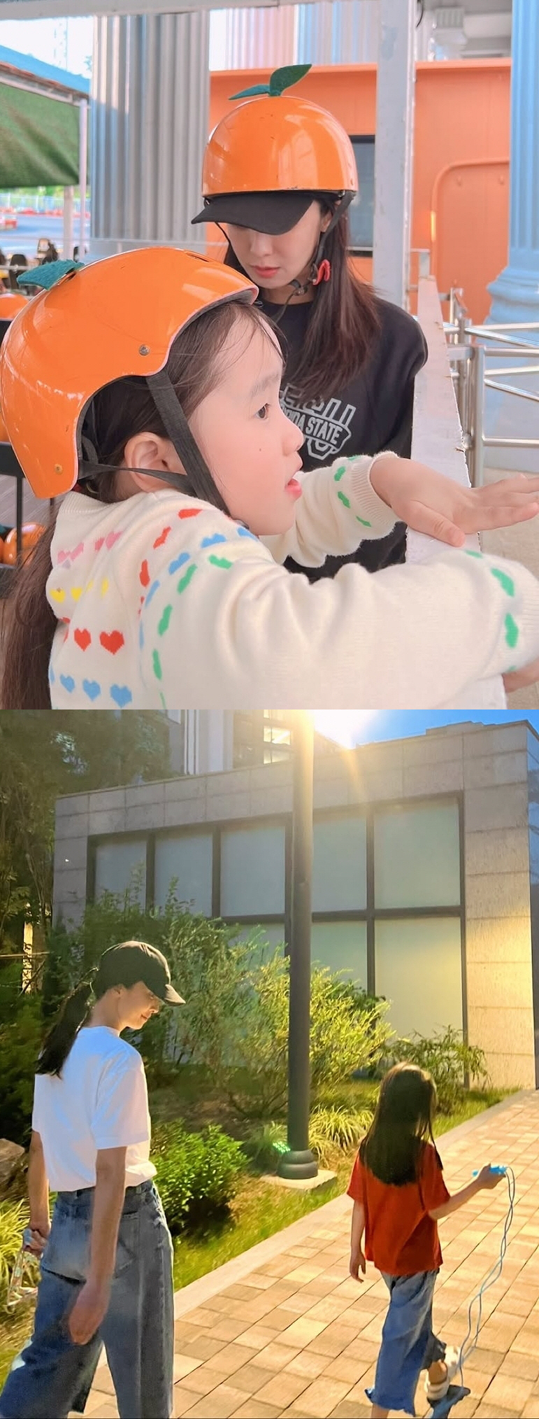 박정아, ♥훈남 골퍼 전상우와 신혼 같네..귀여운 딸도 함께