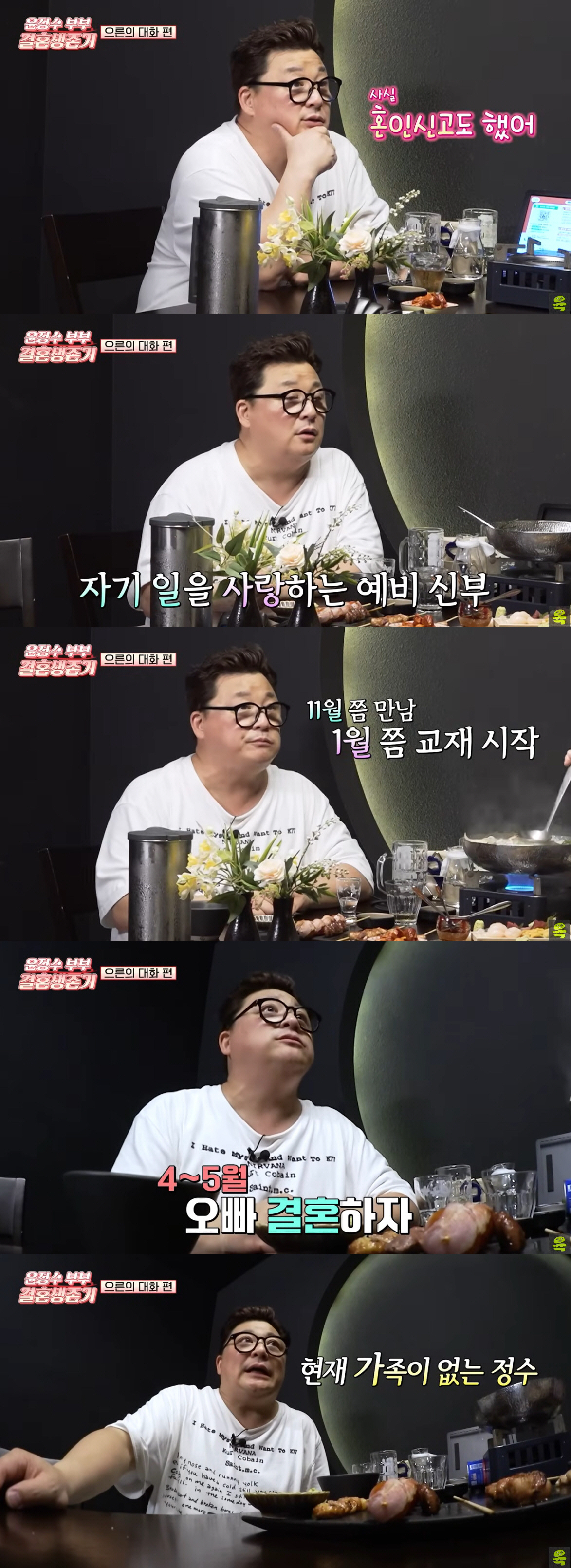 윤정수, 4개월 만에 결혼 결심 "♥12세 연하 아내가 먼저 제안"