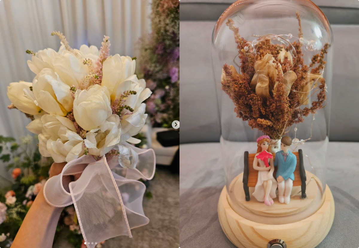 "김지민♥김준호, 초심 잃지 말길"..한윤서, 한달 만에 부케 돌려준 사…