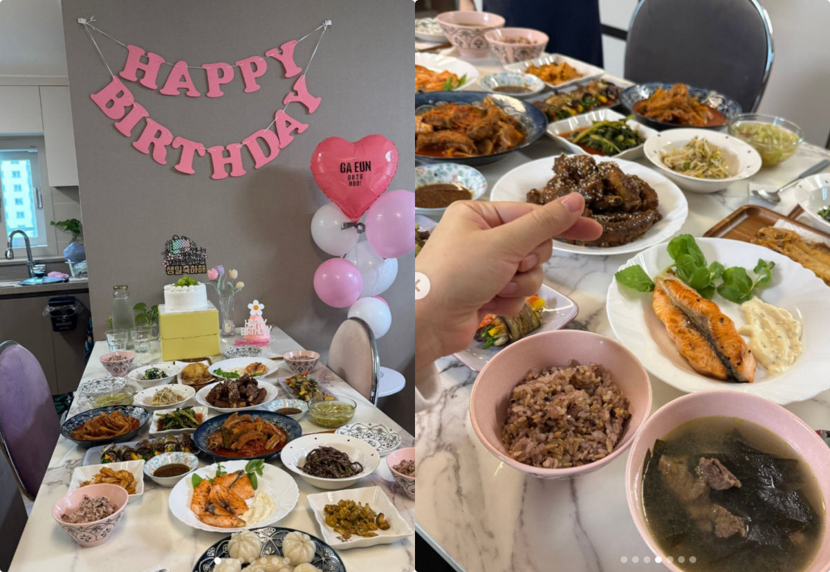 '박현호♥' 은가은, 시母표 생일상+금일봉 자랑 "사랑받는 며느리, 설거…