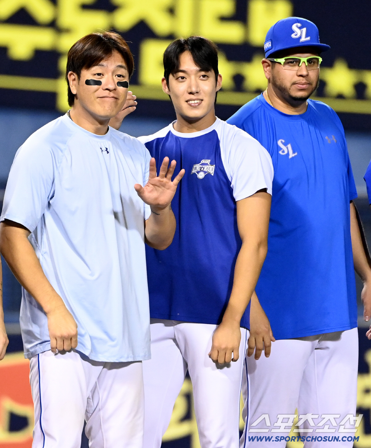 [포토] 강민호-원태인, 멋진 경기였어