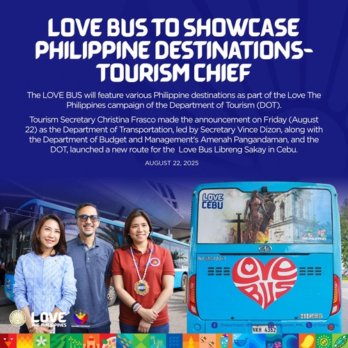 [여행소식] 필리핀 관광부, 세부에서 '사랑의 버스' 운영