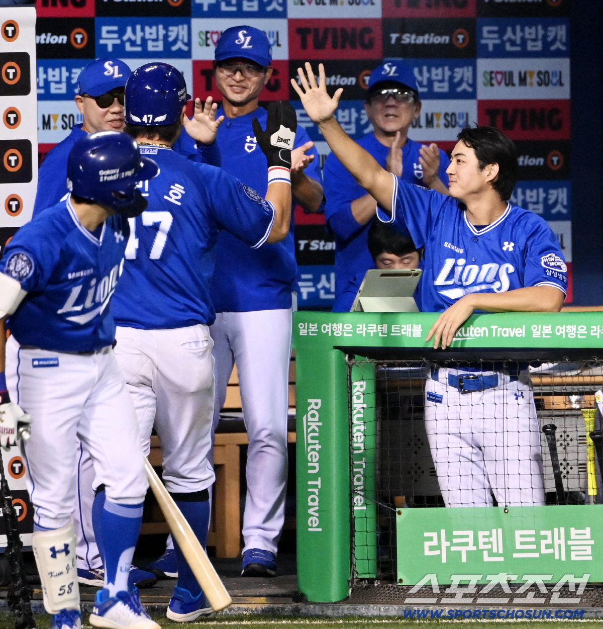 [포토] 강민호, 역대 최고령 1000득점 달성