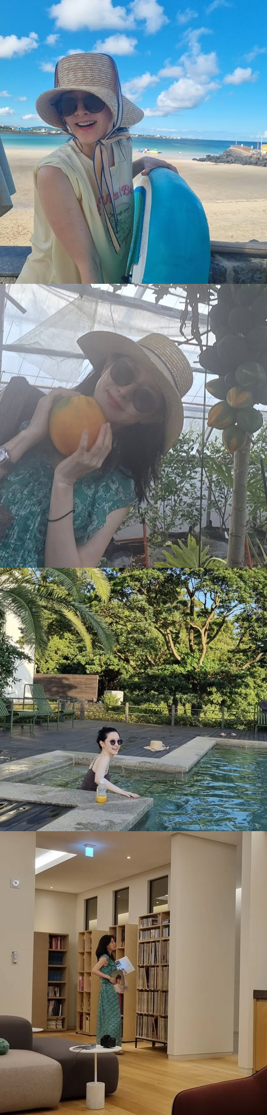 이영애, ♥74세 남편과 여름휴가..끈 수영복 자태 뽐낸 '쌍둥이 엄마'