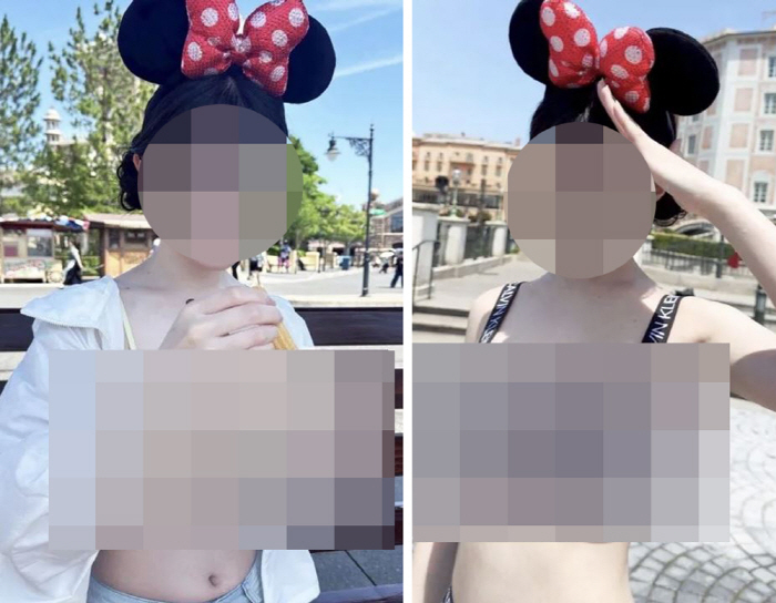 "아이들도 많은데…" 속옷 차림 테마파크 활보 여성 논란