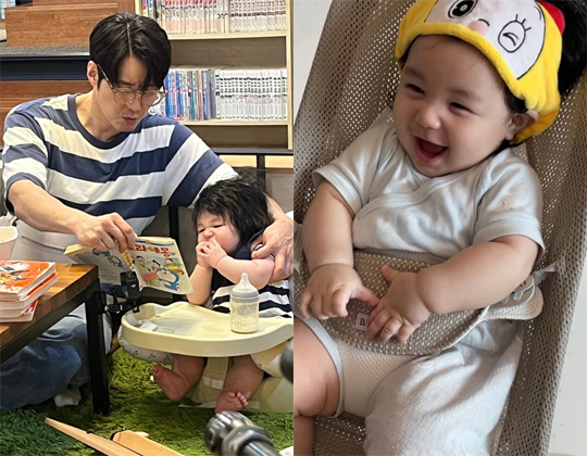 '사야♥' 심형탁, 子 하루에 '도라에몽' 조기교육..첫 마스크팩 '시선…