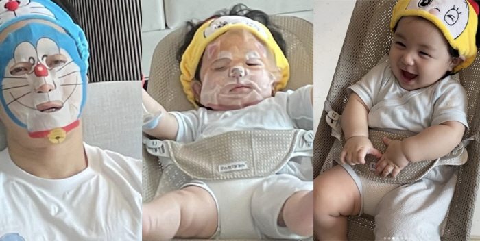 심형탁, 子 하루에 도라에몽 조기교육 "첫 마스크팩까지"