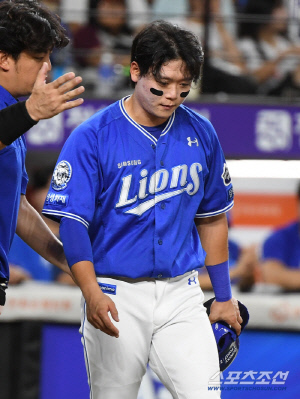 '삼성 비상' 박승규, 사구로 엄지 분쇄골절 소견…