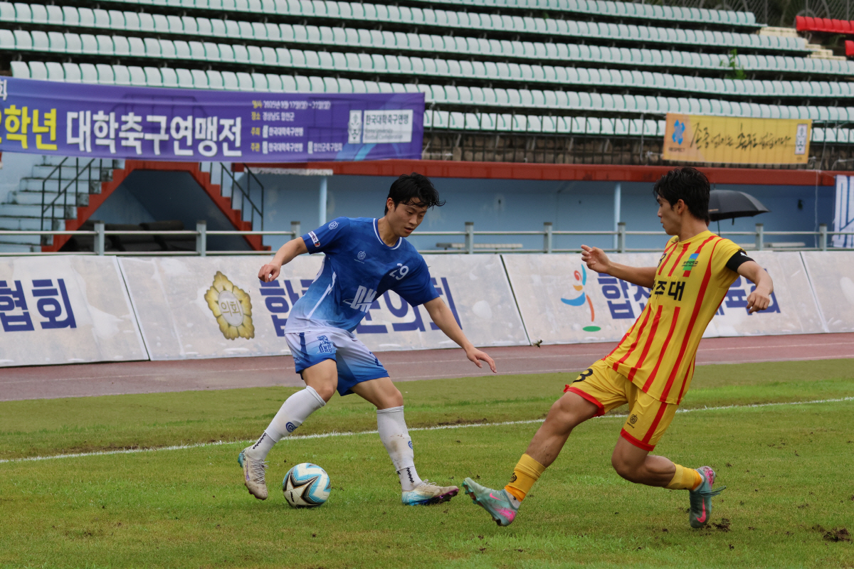 [대학축구]'조민서→이윤성 연속골' 단국대, 광주대 2-0 잡고 '창단 …