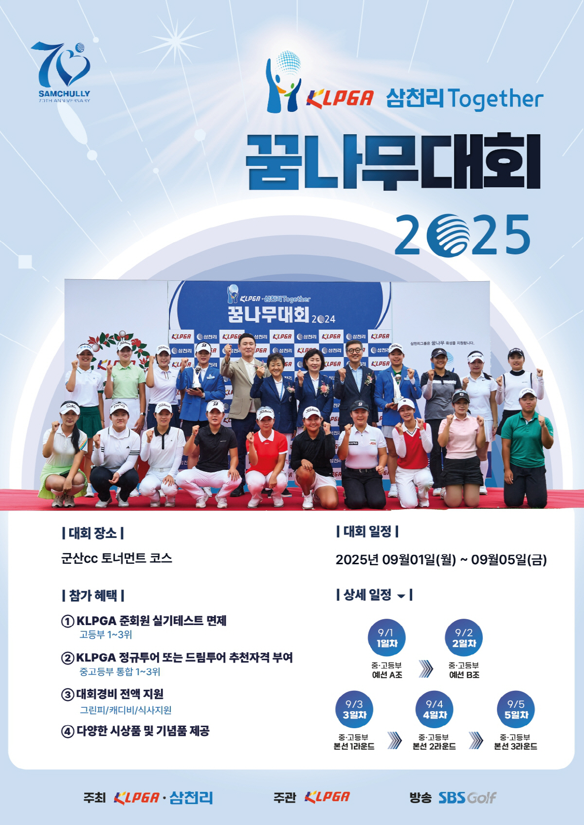 꿈나무 골퍼 위한 파격 지원, 명품대회 자리매김 'KLPGA-삼천리 투게…