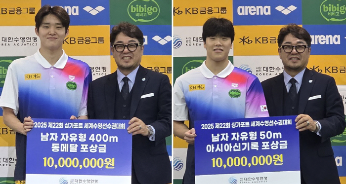 "회장님의 자비 포상금 1000만원,큰 동기부여" '韓수영 황금세대'김우…