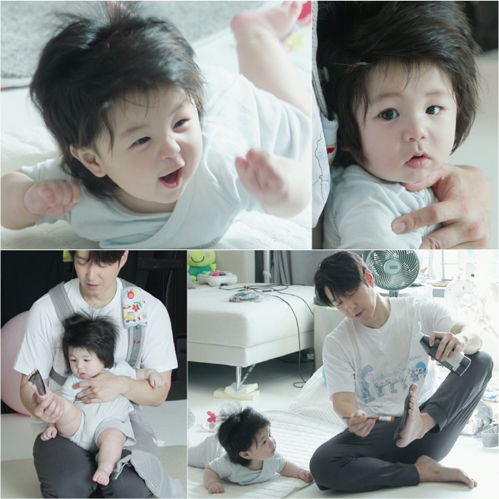 '사야♥' 심형탁子 하루, 만화를 찢고 나왔네…생후 200일에 완성형 미…