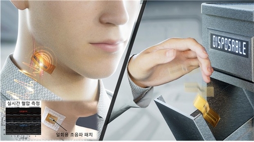 "납 없는 실리콘 초음파 패치 개발…웨어러블 혈압계 등 적용"