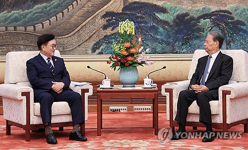 우의장, 中서열 3위 면담…"서해문제 양국 걸림돌 안 되게 해야"