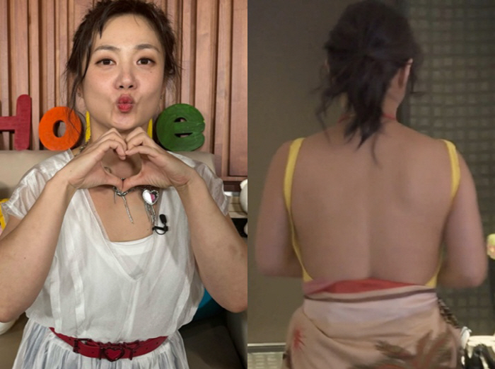 박나래, 14kg 감량 후 볼살 움푹…등 훅 파인 파격 노출룩까지