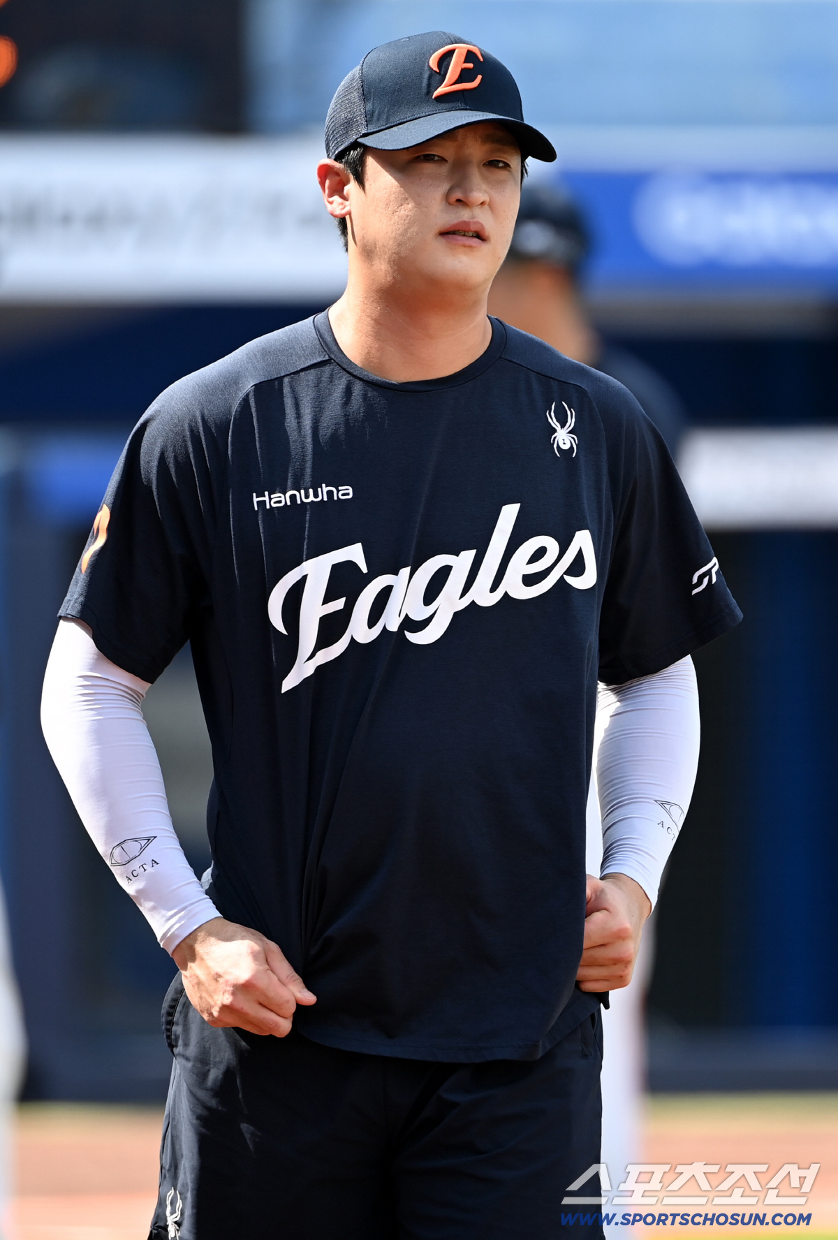 [포토] 이진영, 승리 각오 다지며