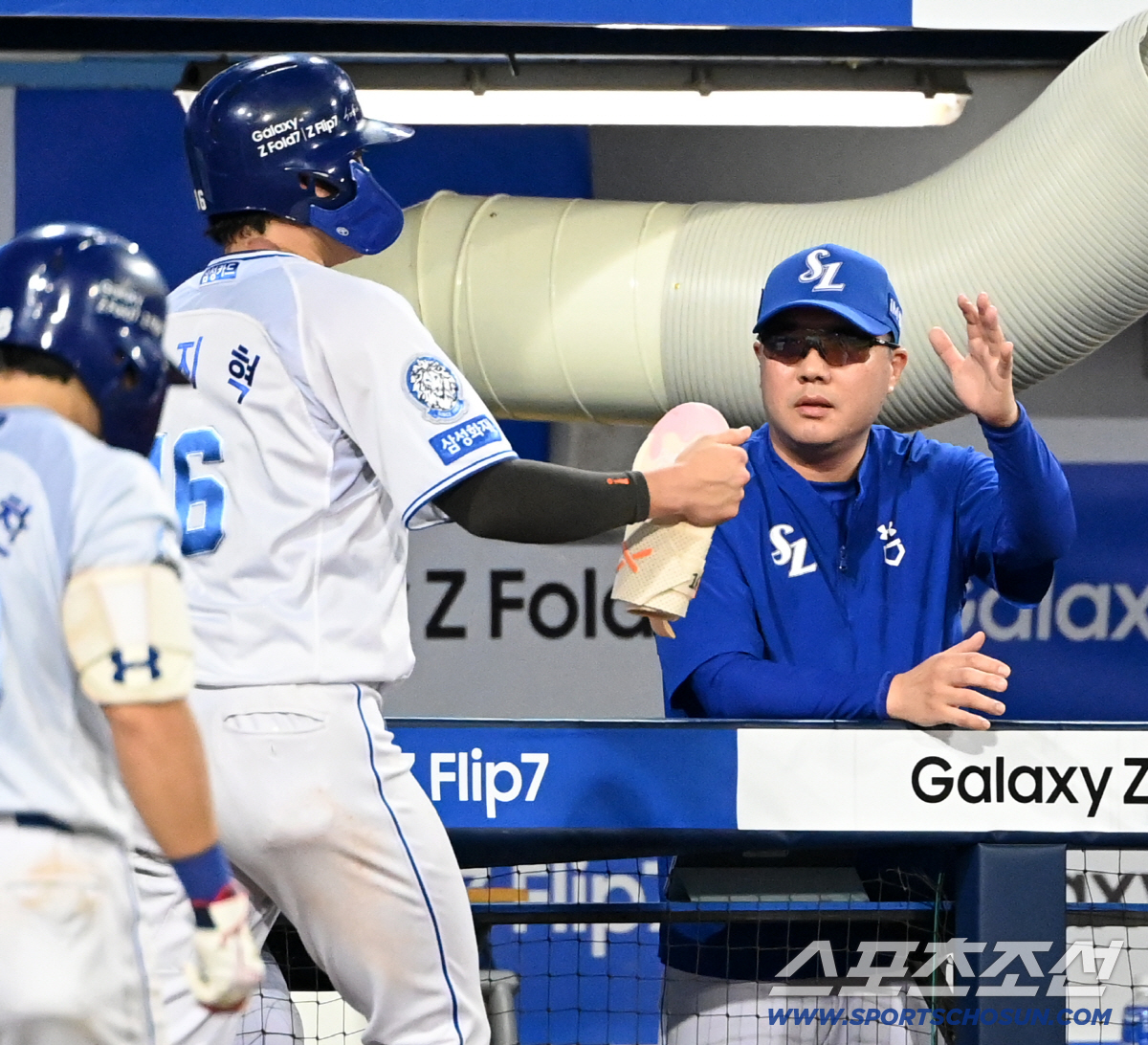 [포토] 박진만 감독, 한점차 추격 성공이다