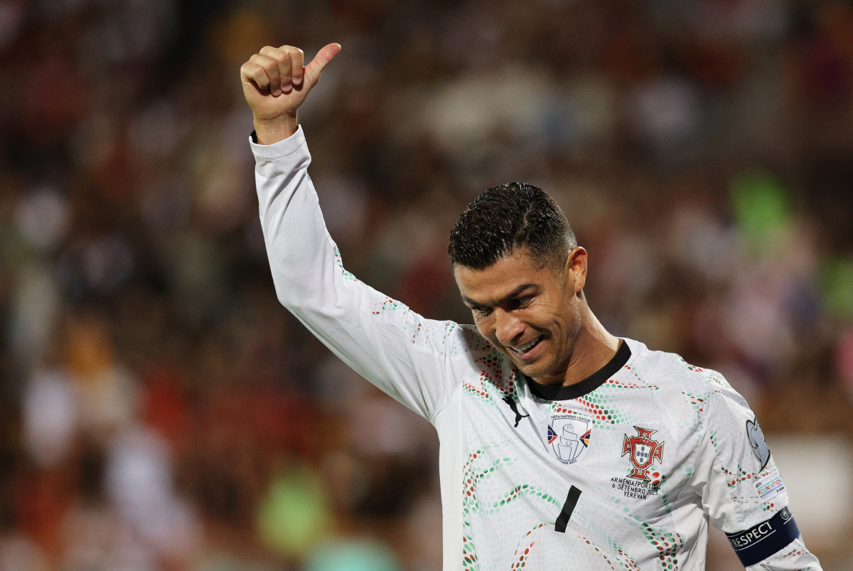 "사우디서 황제축구? 이래서 CR7!" 40세 호날두, 월드컵 예선 멀티…