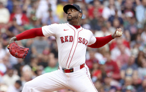 역대 101번째 '1이닝 4K' 채프먼, 0점대 ERA 진입! 모든 지표가 여전회 최강 불펜...최근 1 1년 연장계약