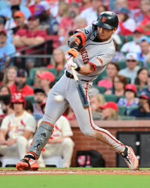 [속보]이정후 시즌 8호 홈런 작렬! 첫 타석에서 우월 투런포, 오라클파크 벽돌펜스 낙하