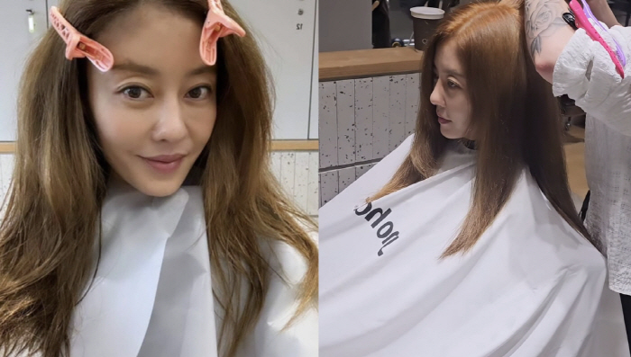 쥬얼리 이지현, '완판 디자이너' 되더니 직접 머리 실습까지 "작업 힘든 머린데"