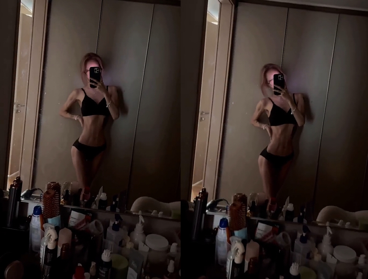 '96kg→41kg' 故최진실 딸 최준희, 속옷차림 '뼈말라 몸매' 당당…
