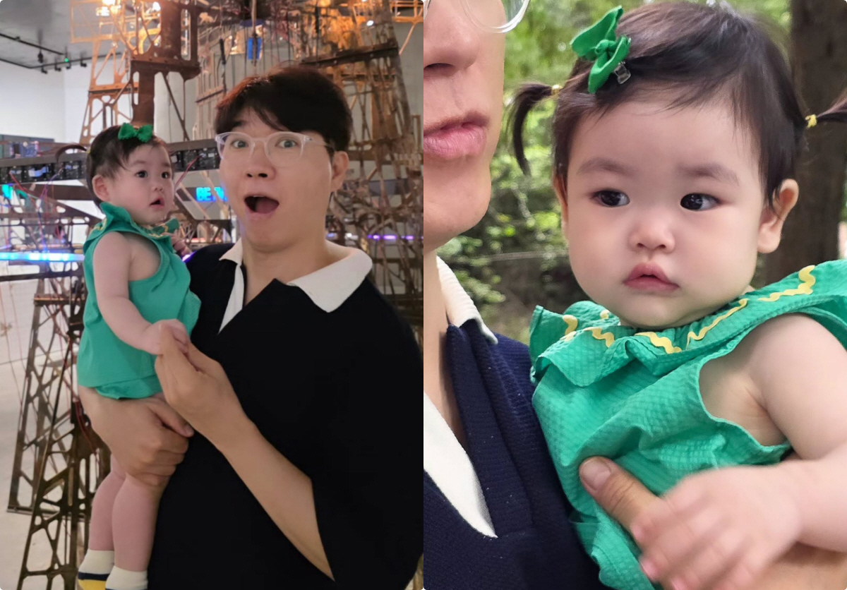 박수홍 10개월 딸, 협찬 밀려든다더니..찐초록도 완벽 소화 "여름 막바…