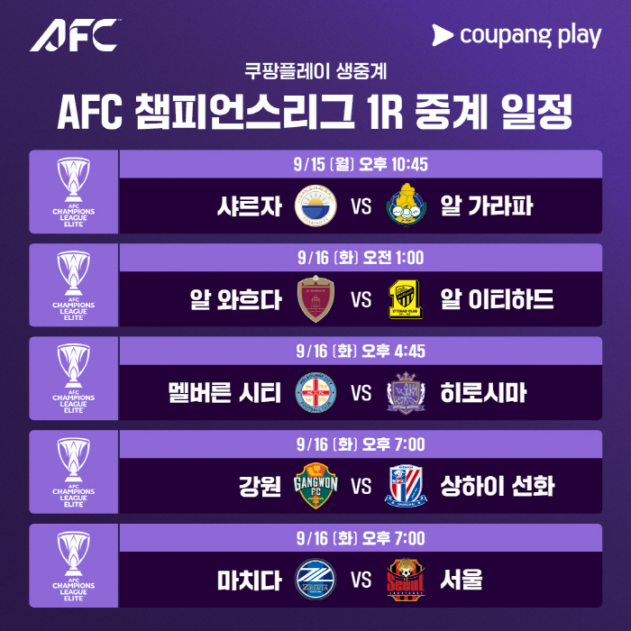 린가드부터 조현우까지, 아시아 정상 도전…쿠팡플레이, ACL 독점 생중계