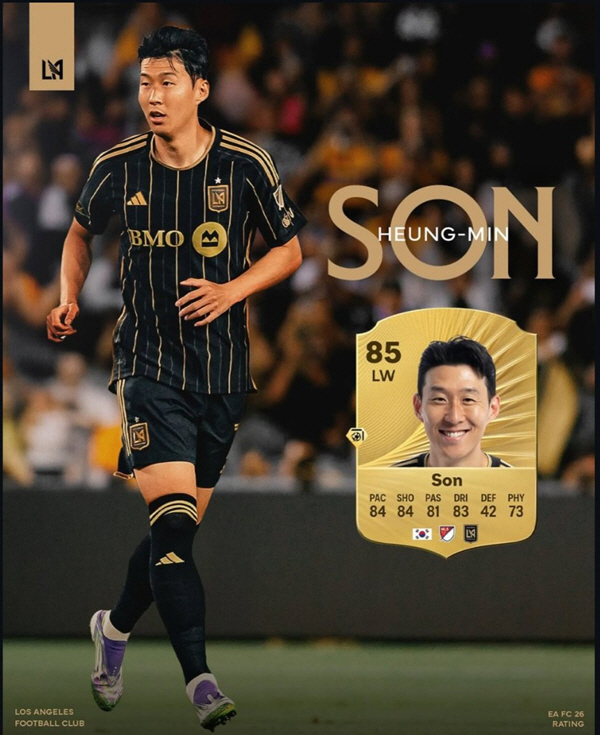 "여전한 월드클래스" 손흥민, MLS 종합능력치 메시 이어 2위!…아시아…