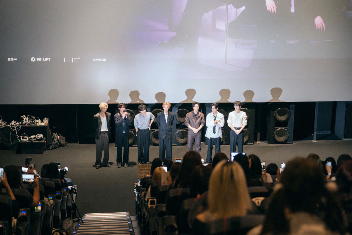 엔하이픈, 팬♥ 가득 담아…첫 VR 콘서트 영화 '이머전' 무대인사 성료