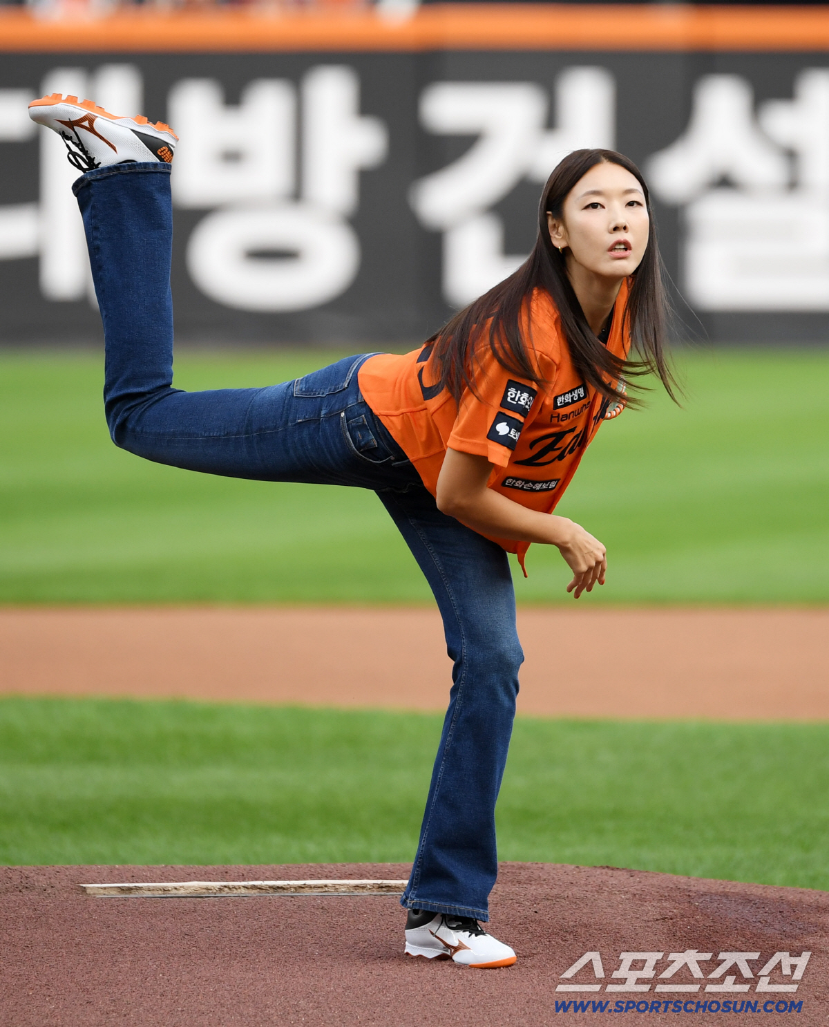[포토] 한혜진 '야구선수 아닙니다'