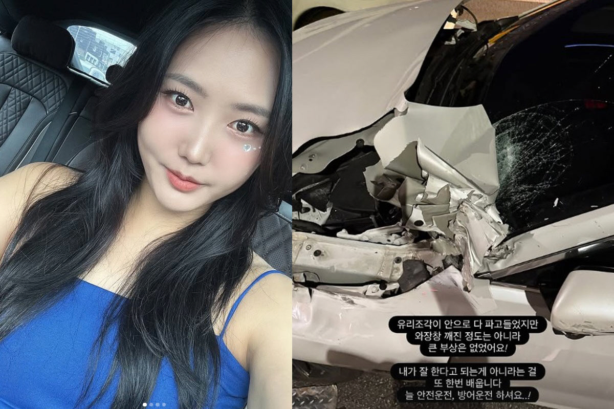 '돌싱3' 변혜진, 교통사고로 처참하게 찢긴 차…"큰 부상 없어 다행"