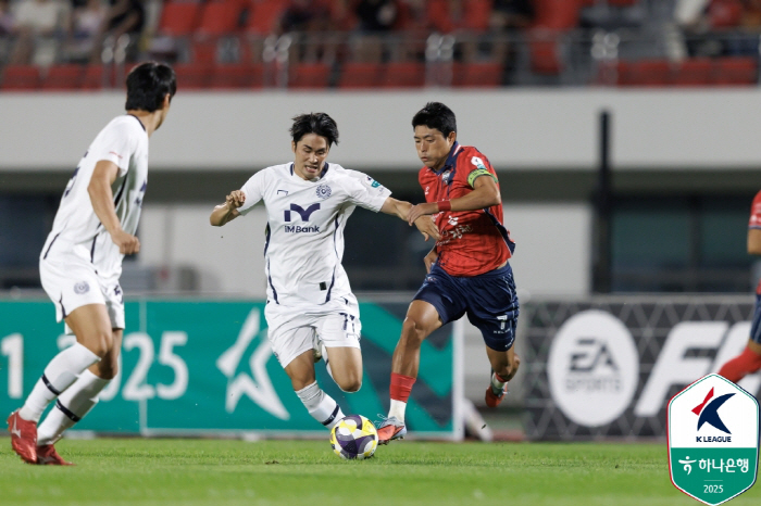 강등 전쟁 안끝났다! '장성원-카이오 연속골' 대구, 김천에 2-1 승 …