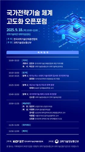 [과학스냅] 과총, 18일 국가전략기술 체계 고도화 오픈포럼