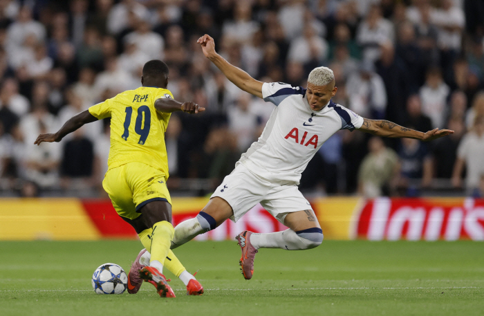 "충격" 英 BBC '최저 평점' 폭탄, 손흥민 떠난 토트넘 새 에이스라더니…히샬리송, 선발 중 최악 평가